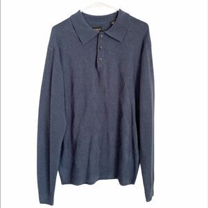 HAGGAR Blue Long Sleeve Pullover Sweater Size L